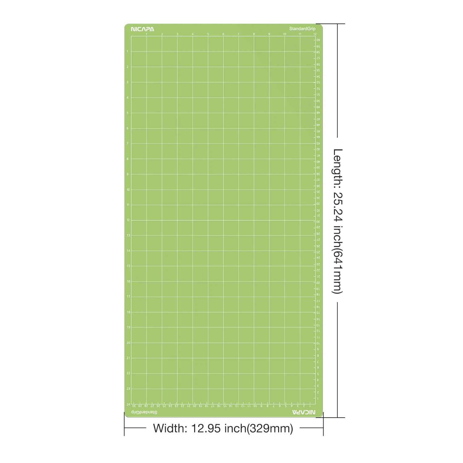 
Nicapa 12x24 inch Standard Grip Replacement Cut Mats Cutting Mat for Cricut Explore One/Air/Air 2/Maker 