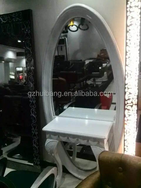 
european style hairdressing salon styling mirrors stations /mirror table HB-B2299 