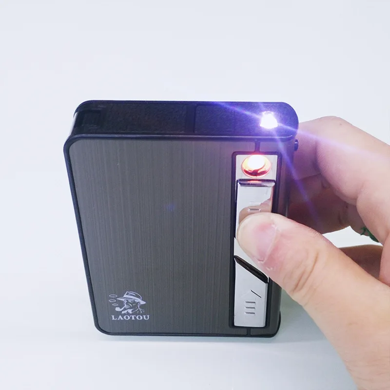 2018 Amazon Top Selling Cigarette Case With USB Rechargeable Electronic Lighter