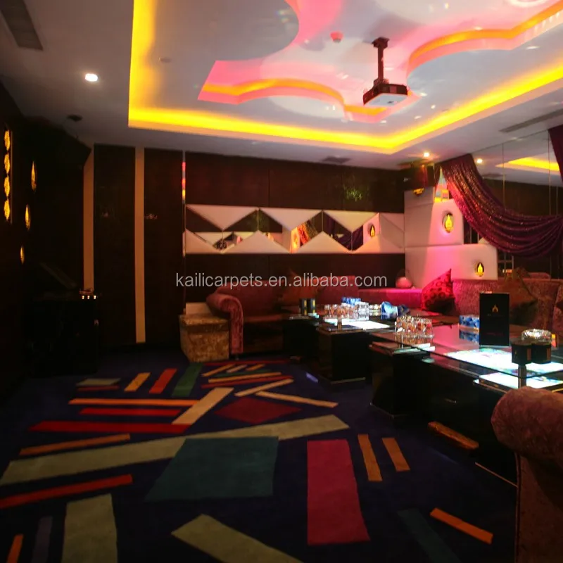 Customized Multi Colors KTV 3d Floor Carpet Hand Tufted Tibetan Carpets Axminster Modern Design Banquet Hall Carpet