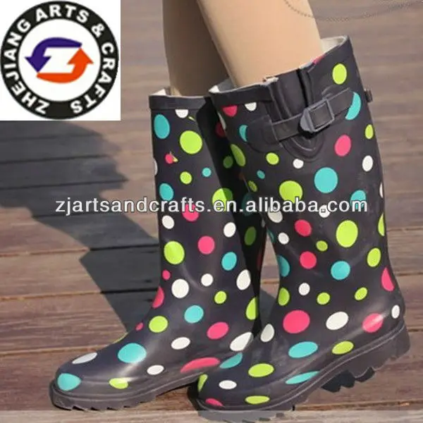 Tie half rubber lady kinky boots for women