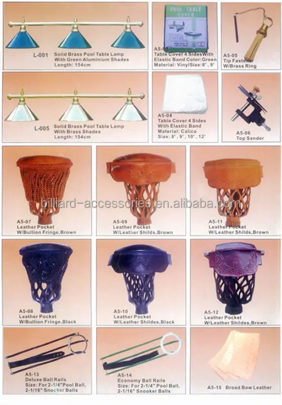 Factory Direct Sales billiard pool table , billiard accessories