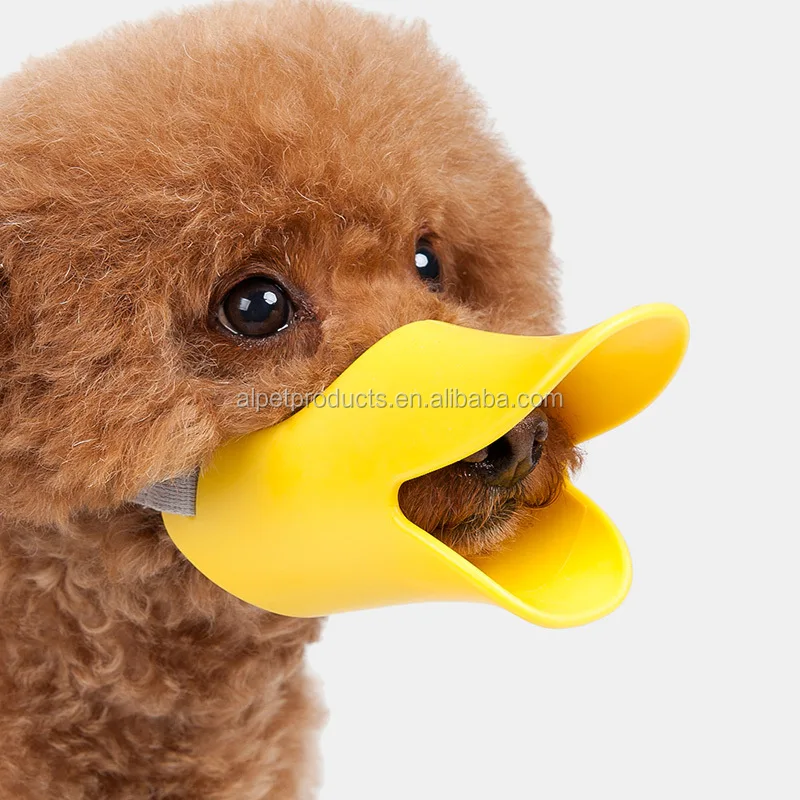 Funny Pet Duck Muzzle Soft Silicone Adjustable Outdoor Travel Safety Dog Muzzle