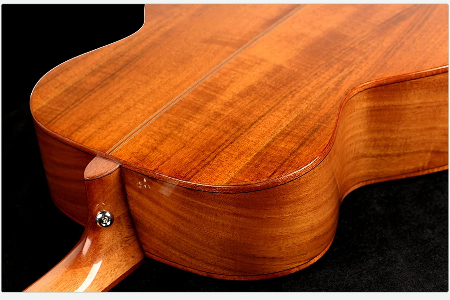 OEM China Guitar Factory Solid Wood Acacia Back Jumbo Acoustic Guitar