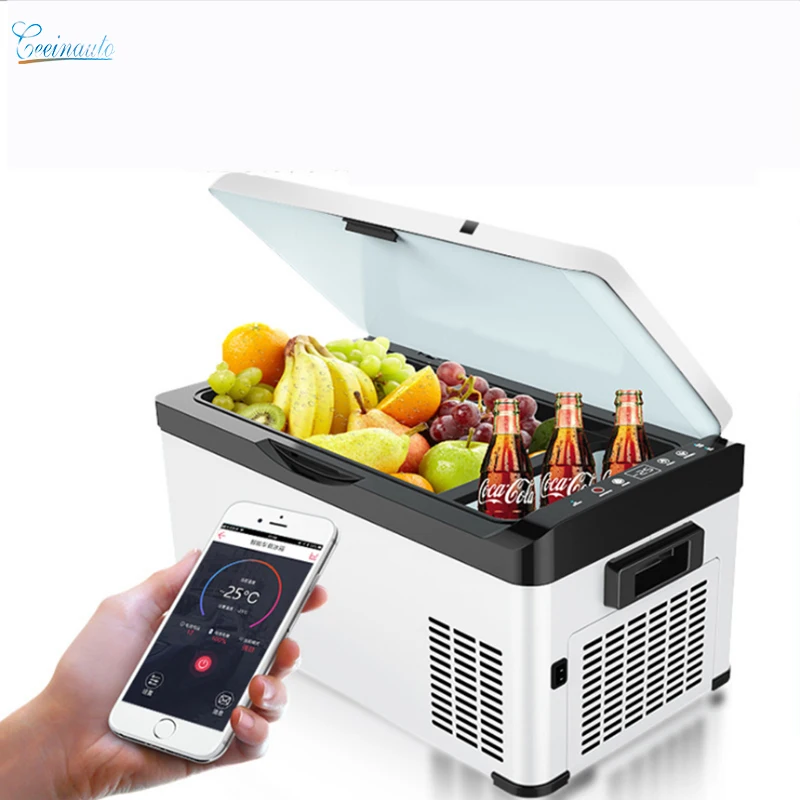 CeeinAuto high efficiency mini freezer 12V DC24V electric car cooler fridge 30L capacity portable car fridge