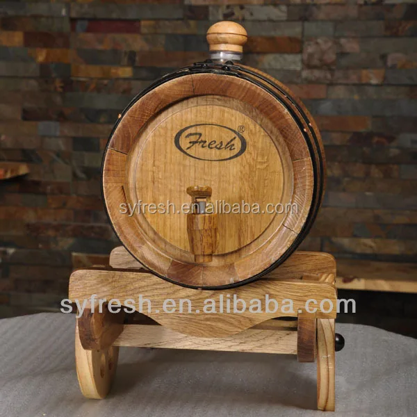 china factory1L 2L 5L OAK wooden wine whiskey barrel