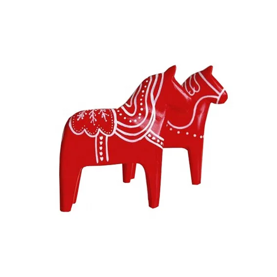 Wooden Dala Horse Craft for Christmas  Home Decoration