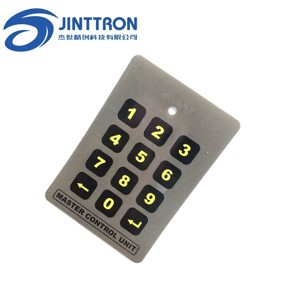 3 x 4 matrix small membrane overlay flat button custom graphic overlay panel digital keypad