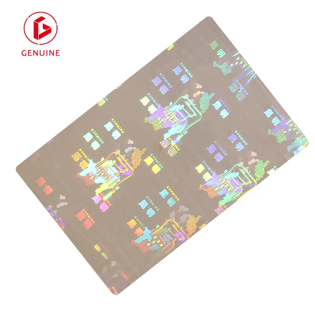 Heat Seal Hologram Laminating Pouch Film Transparent Protective Film Holographic Film PET 50-500 Micron Gravure Printing Clear