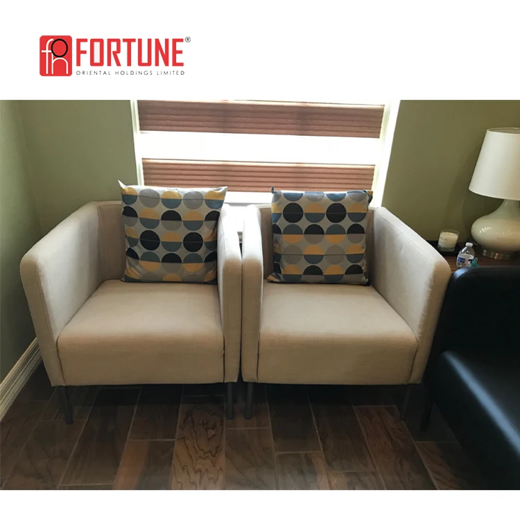 Wood or metal legs optional fabric waiting sofa chair 1 seat waiting sofa for hospital clinic
