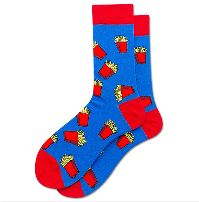 Fashion Turkey socks cheese tube socks French fries ladies socks