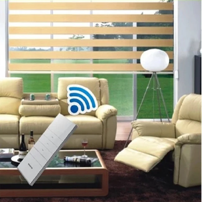 Haoyan manual/ electric zebra double layer fabric blinds shade