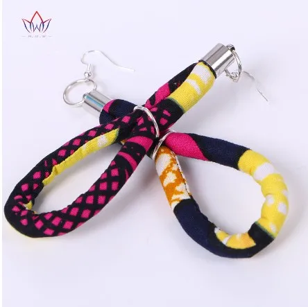 2019 новые стильные разноцветные этнические серьги Анкара, серьги с Африканским принтом Утренней славы из ткани, ювелирные изделия, серьги для женщин WYB346