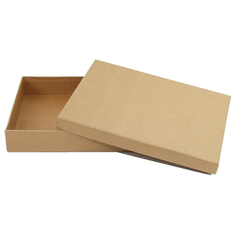 OEM factory low price brown kraft small cardboard storage boxes with lids for packaging