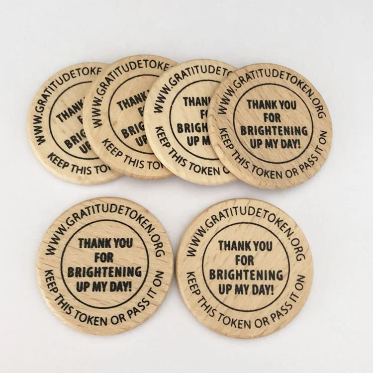 Hot Sale Wooden Tokens Wooden Coins Wooden Kid Coins Wooden Game Coins