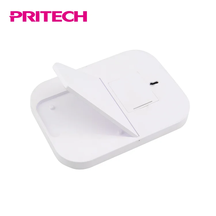 PRITECH New Design Square Shape LED Light Cosmetic Table Standing Make Up Mirror