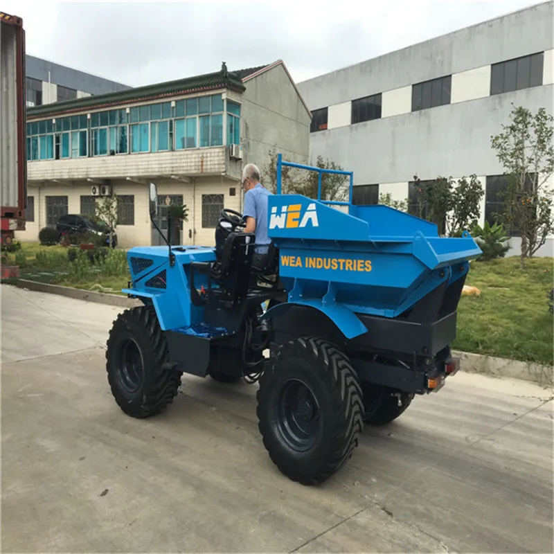 China made Mini Agricultural 4 Wheel Loader dumper Tractor for Oil palm Garden
