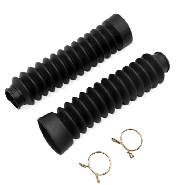 2Pcs 7.5 Inch Length Black Rubber CG125 Motorcycle Front Fork Dust Cover Boots