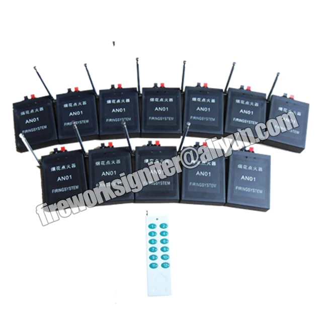 An12 CE passed 12 cues wireless control firing system for cold flame indoor fireworks stage fountain firing system