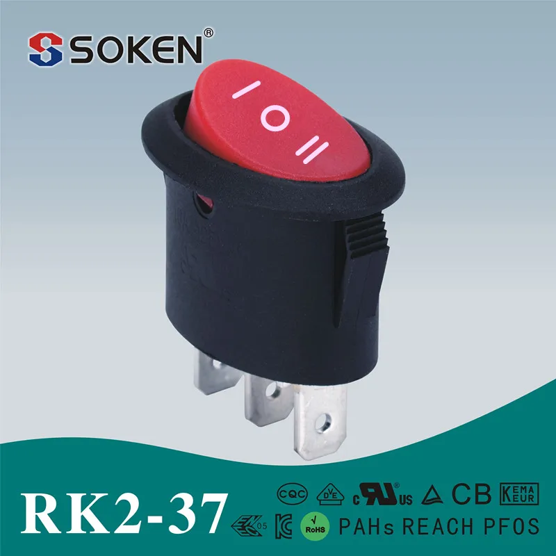 Rk2-37 SPST RoHS UL подсветкой перекидной переключатель с 3 позиция t125 5e4 250 В AC