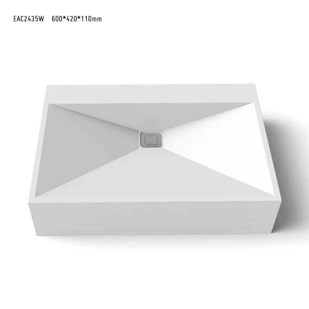 Raw Gray Concrete Hand Washing Sink for Bathroom