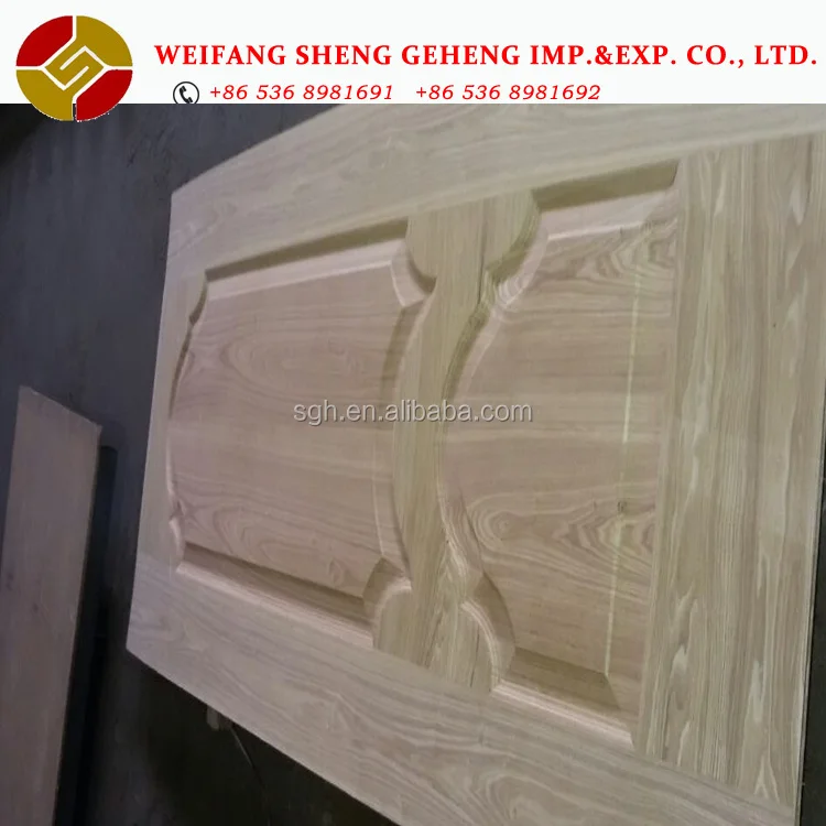 750x850x950x1050x2150x3mm chinese Ash/Teak/White Oak veneer HDF doorskin product E1 glue from Linyi city