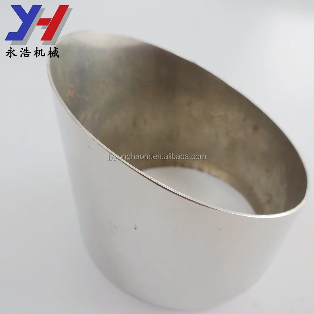 OEM ODM custom 45 degree Angle cut stainless steel tube pipe reducer