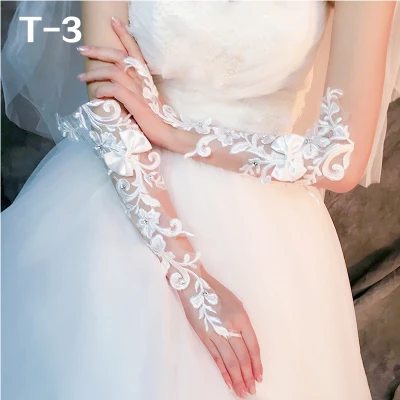 ZH0436X Hot Sale High Quality multi-style Fingerless Elegant Lace embroidery Wedding Gloves Bridal