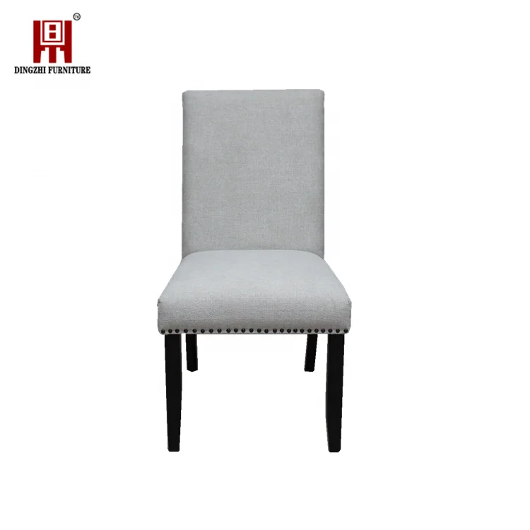 
wholesale designer White Linen tufted dining room dining chair 