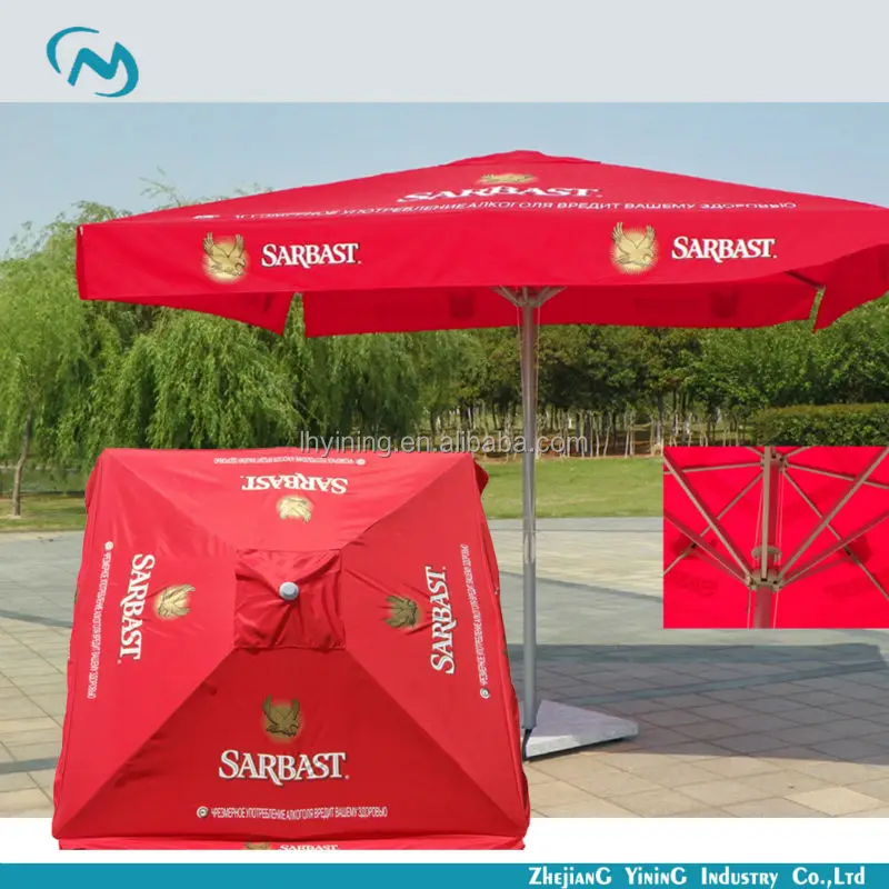 
big size printing outdoor parasol 300cm beer brand printing umbrella adverting parasol 250cm square pepsi printing umbrella 