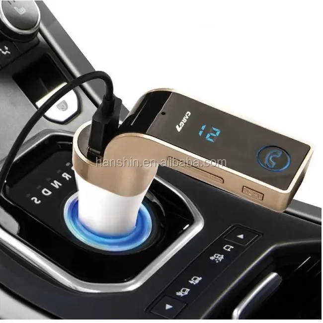 Univeral 4-in-1 CAR KIT G7 FM Transmitter TF Music Player 3 USB Car charger  FM Transmitter