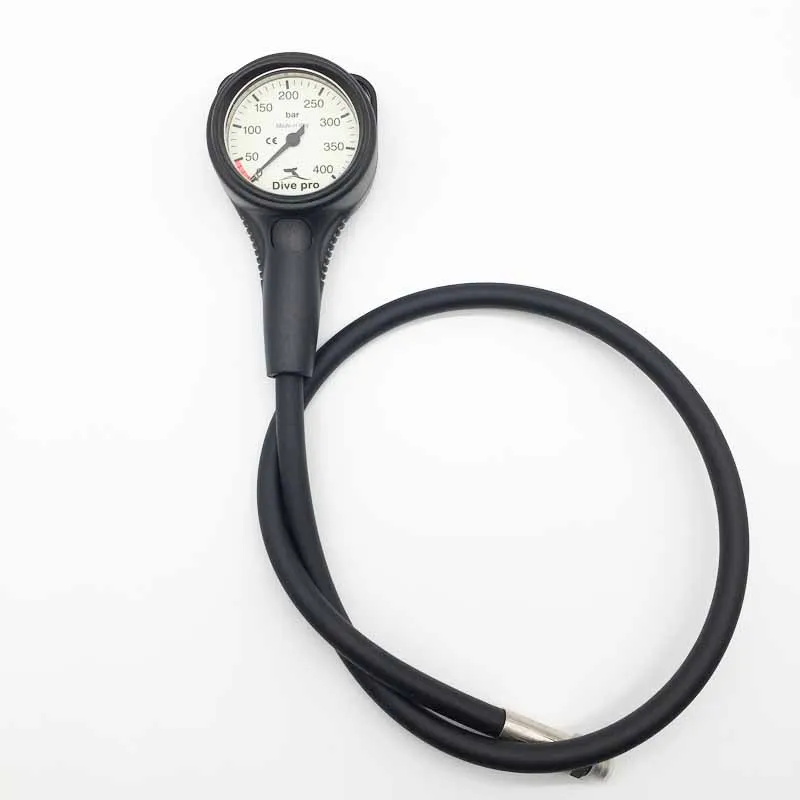 Single diving pressure gauge with 80cm high pressure hose