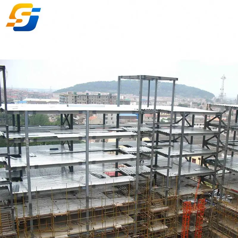 Предварительно изготовленный легкий вес стальных конструкций склада, готовые блоки здание стальной структуры многоэтажных
