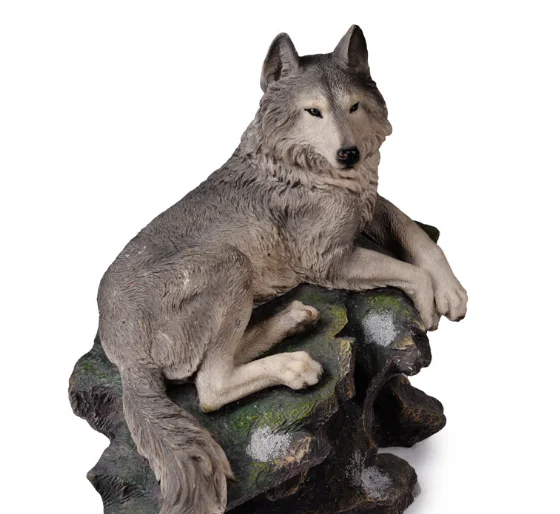 Statue Wolf Sculpture Accept Customization Polyresin Figurine Resin Religious FAIRY Home Decoration