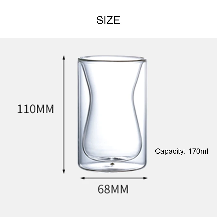 Fashion heat resistant eco-friendly and durable glass coffee cup