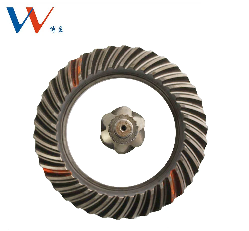 Gleason hypoid spiral bevel crown and pinion axle gears for yutong bus 6m-12m
