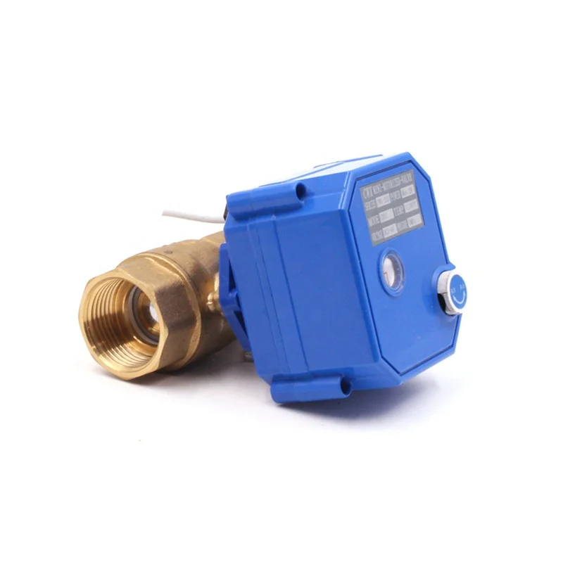 CWX-25S 2 way mini electric actuator motor operated ball valve brass stainless water valve actuator control valve