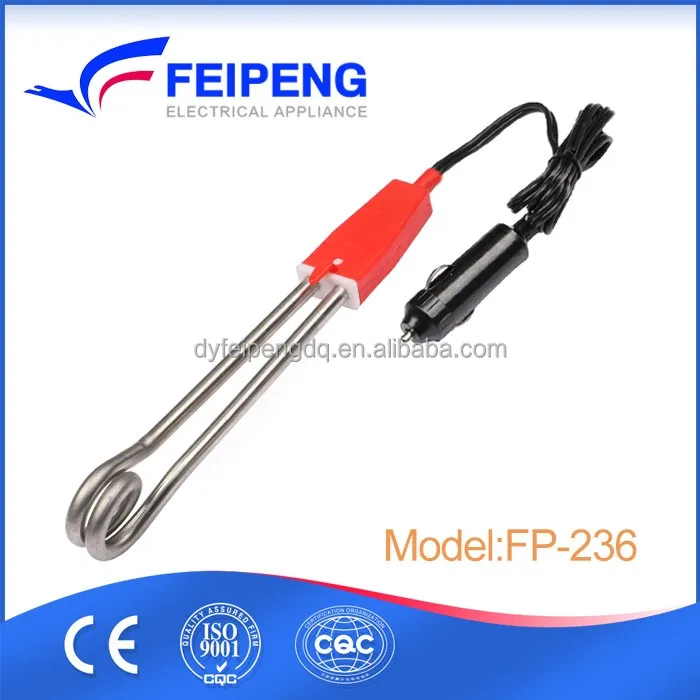 hot sale portable immersion water heater 12 V electric water tube boiler 150 w powered by battery