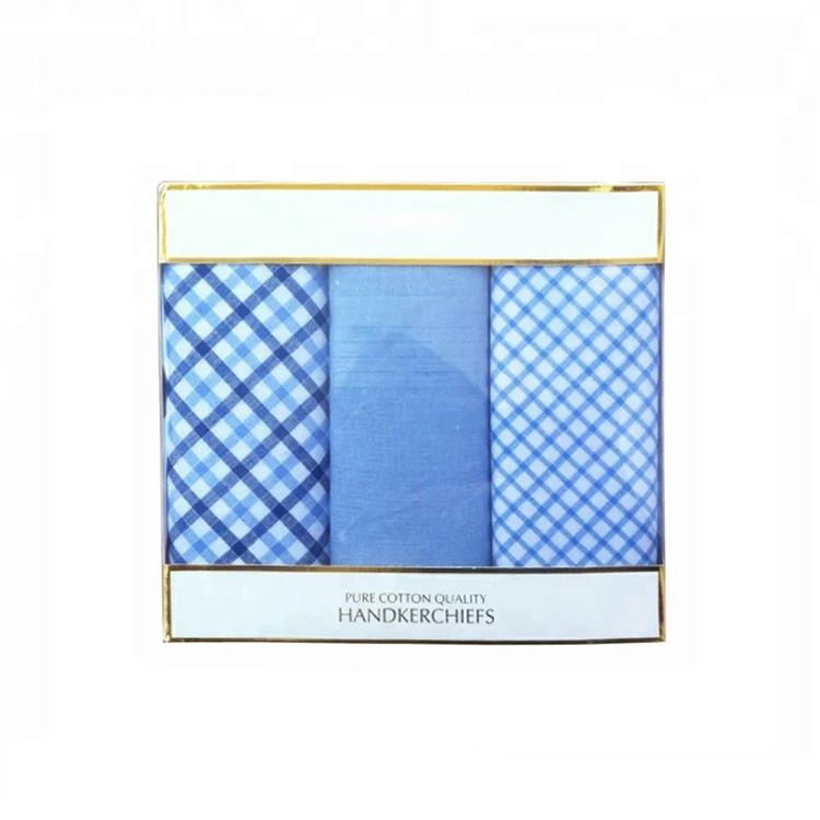 Индивидуальный хлопковый мужской носовой платок в коробке