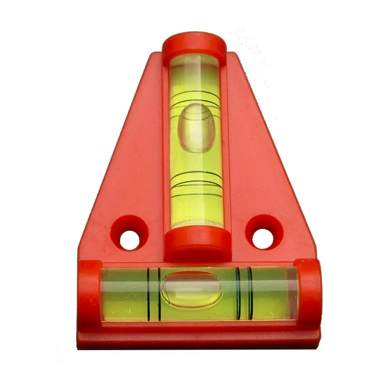 T type spirit level measurement instrument Triangular Plastic level indicator Shell Black Red Orange