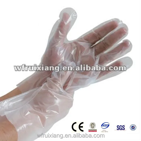 Sample free wholesale 100pcs food grade disposable pe gloves for kitchen use
