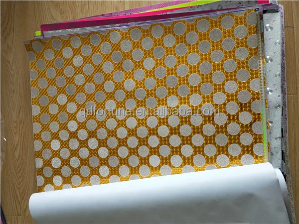 
New pattern holographic adhesive glitter film 