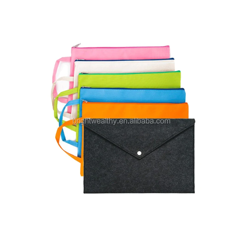 Original factory A4 felt document bag business a3 file folder for promotion
