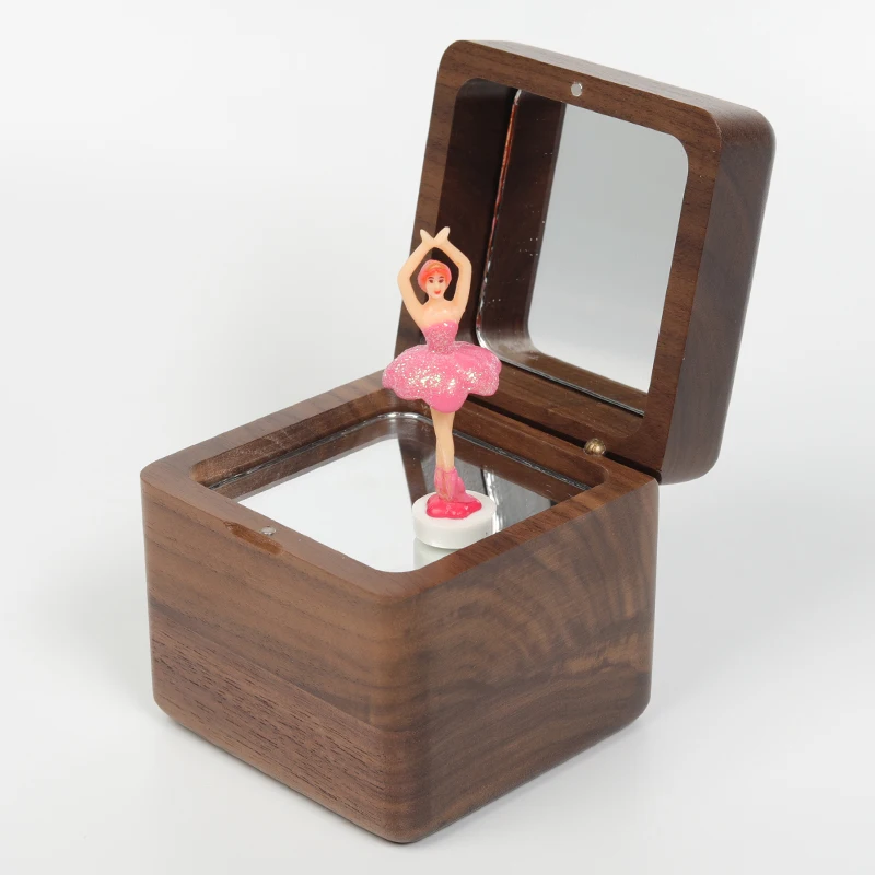 Kids Wooden Diy Happy Birthday Ballet Music Box