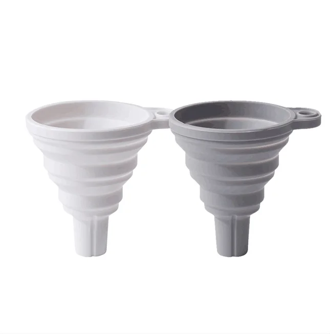 Кухонная Складная силиконовая мини воронка резиновая воронка