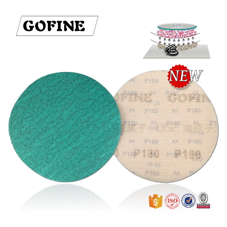 New Sale Green Abrasive Disc  sand paper disc 150mm6hole 600# Q62 for metal, wood, paint