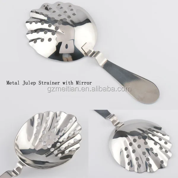 
Stainless steel leaf shape ice cocktail bar strainer 