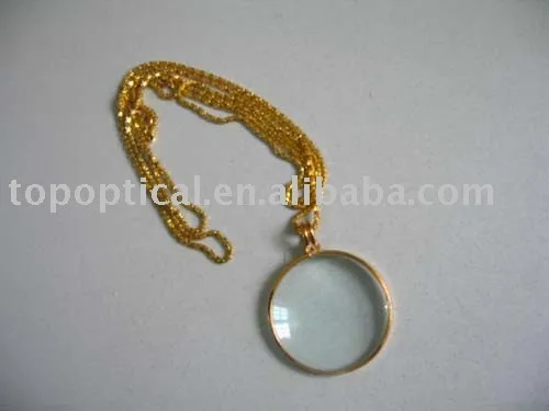 Dome shape antique brass metal decorative hanging pendants magnifier magnifying glass as gift souvenir