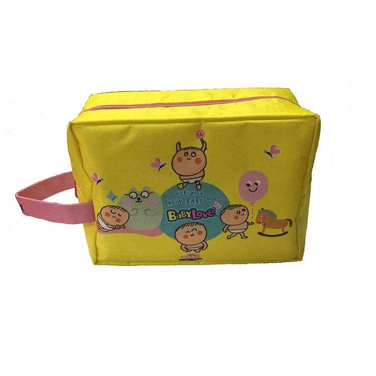 
OEM fashion cartoon 210D polyester cosmetic bag 
