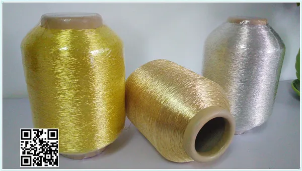 JAPAN PURE SILVER PURE GOLD METALLIC YARN 450 /600D POLYESTER/COTTON/RAYON